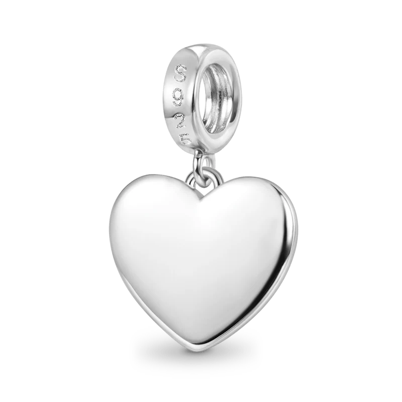 Gnoce Queen Heart Charm Platinum-plated Silver Blend - Image 2
