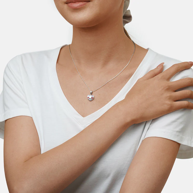 Gnoce Queen Heart Charm Platinum-plated Silver Blend - Image 6