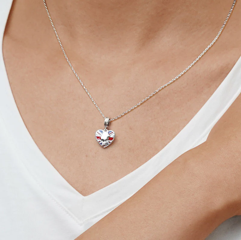Gnoce Queen Heart Charm Platinum-plated Silver Blend - Image 7