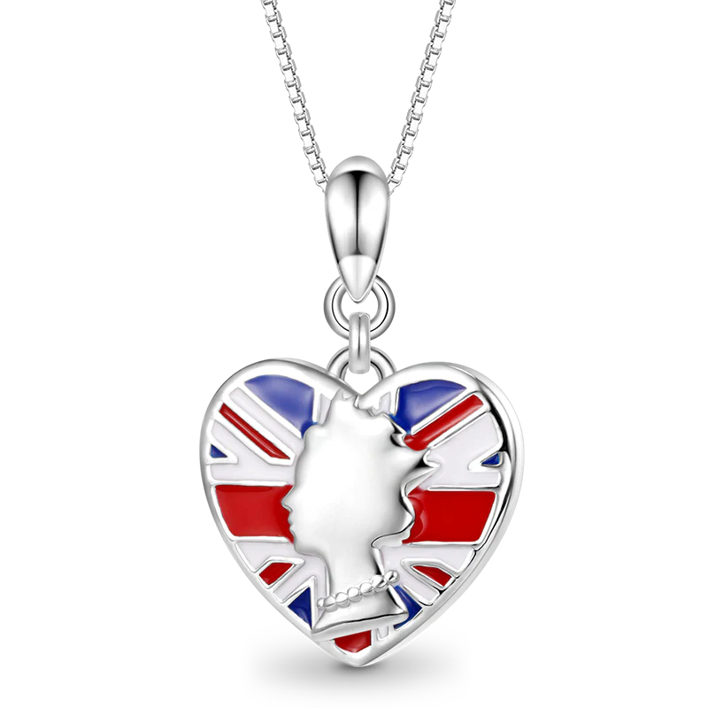 Gnoce Queen of My Heart Necklace Platinum-plated Silver Blend