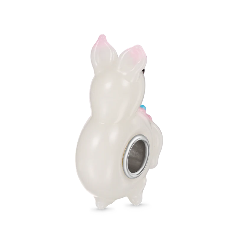 Gnoce Jumping Rabbit Murano Glass Charm - Image 2