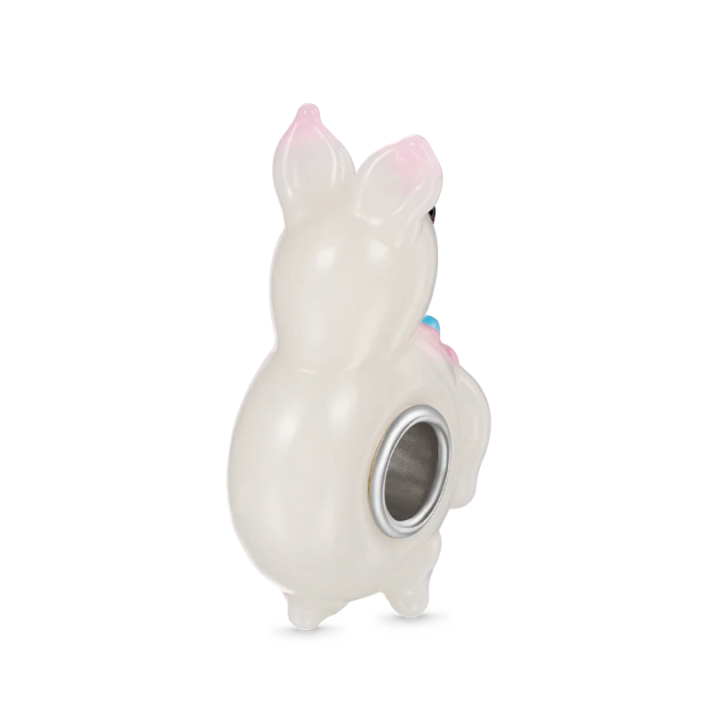Gnoce Jumping Rabbit Murano Glass Charm - Image 2