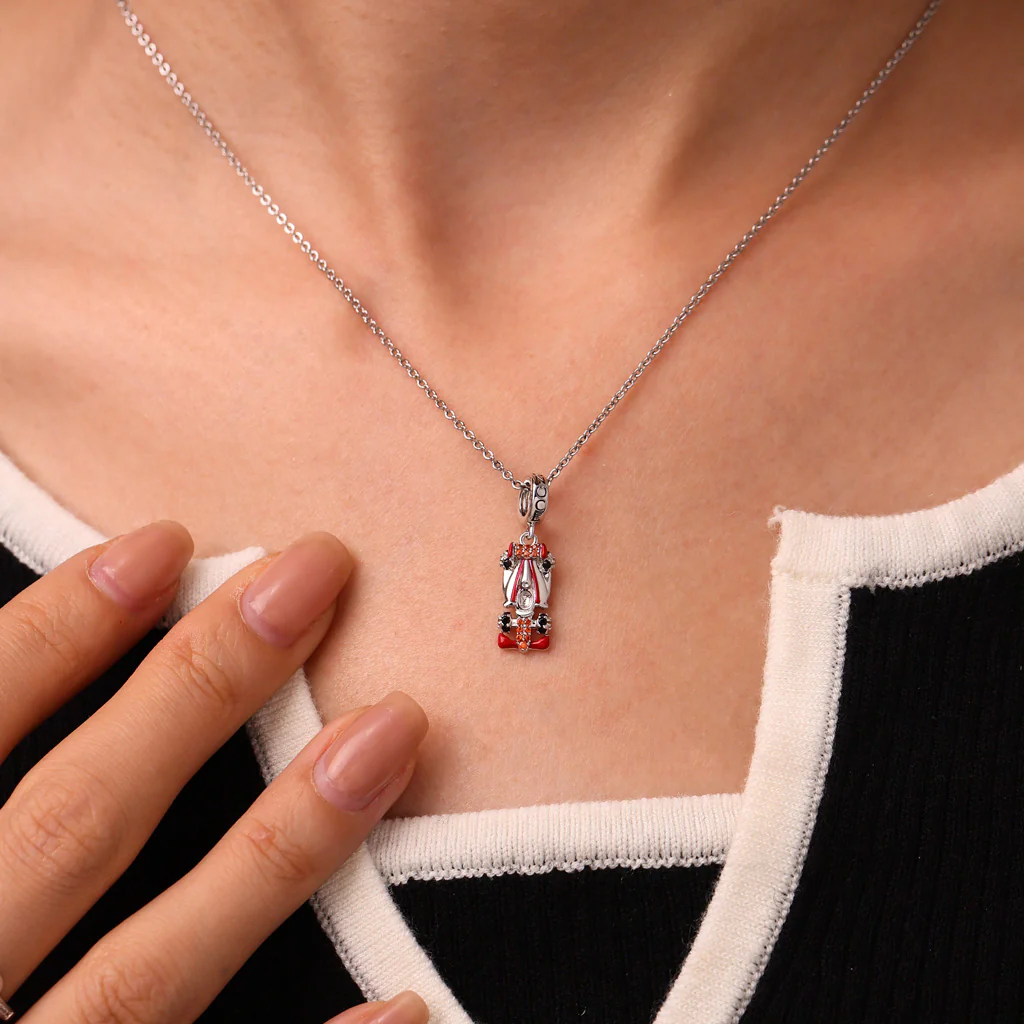 Gnoce Engravable Race Car Charm Platinum-plated Silver Blend - Image 5