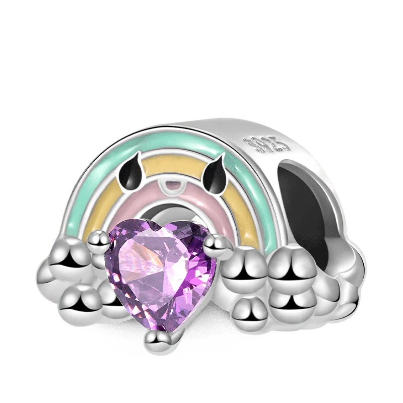 Gnoce Rainbow Embraces Heart Gem Charm