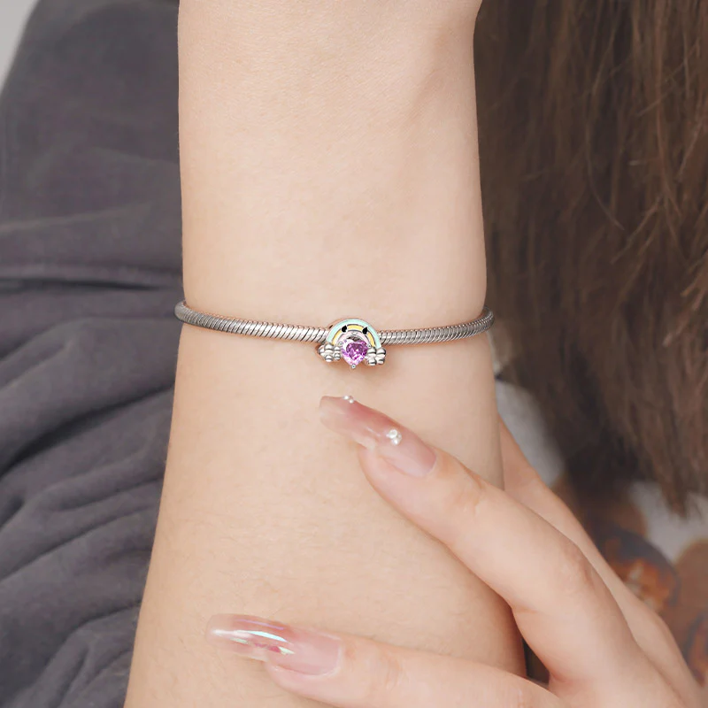 Gnoce Rainbow Embraces Heart Gem Charm - Image 3