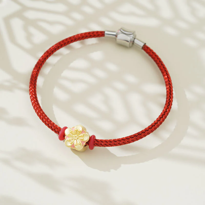 Gnoce Red Basic Bracelet with 2 Pieces of Stoppers - Image 3