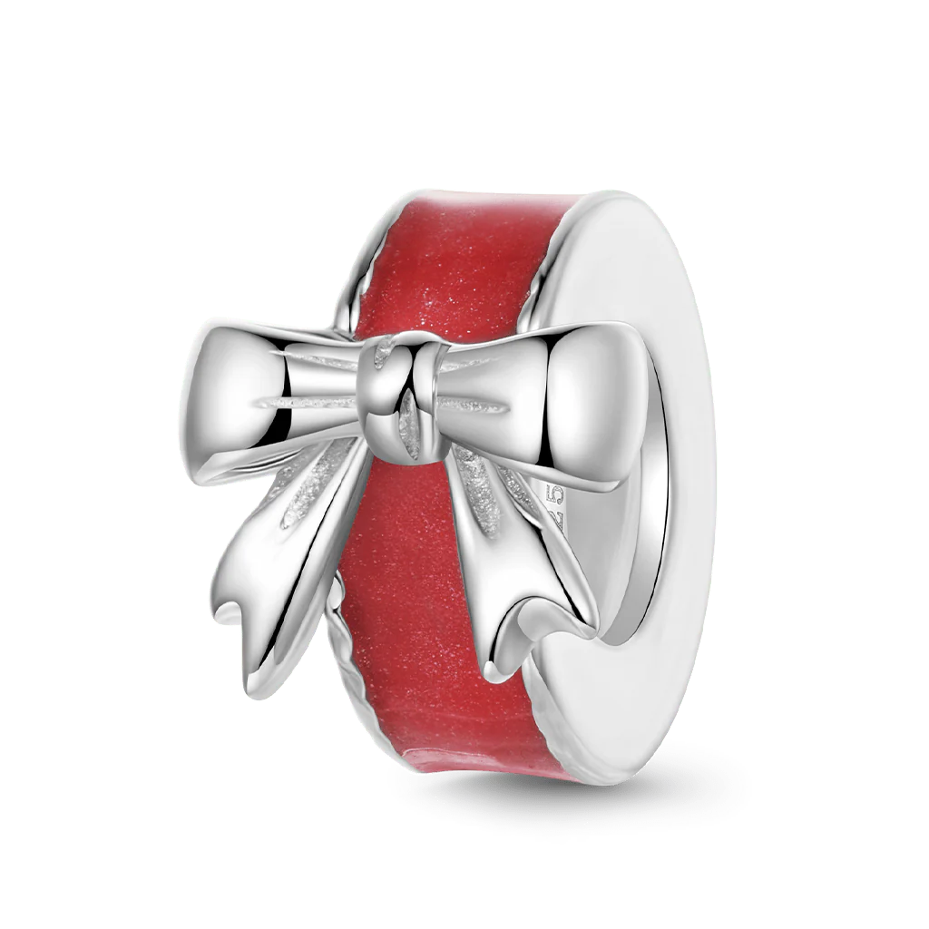 Gnoce Red Bow Stopper Charm