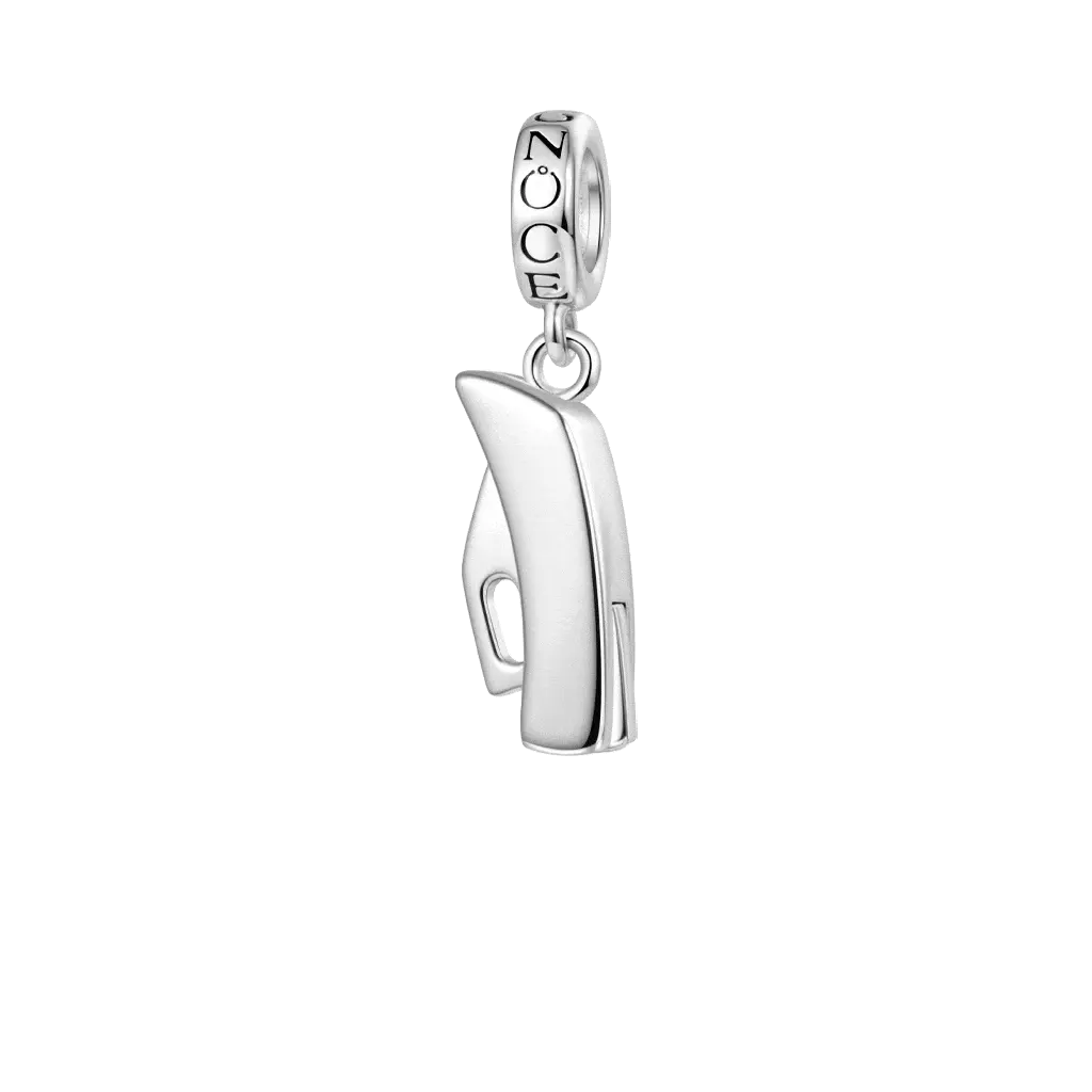 Gnoce Retractable Pocket Knife Engravable Charm Platinum-plated Silver Blend