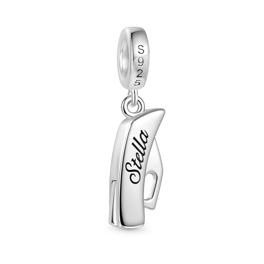 Gnoce Retractable Pocket Knife Engravable Charm Platinum-plated Silver Blend - Image 2