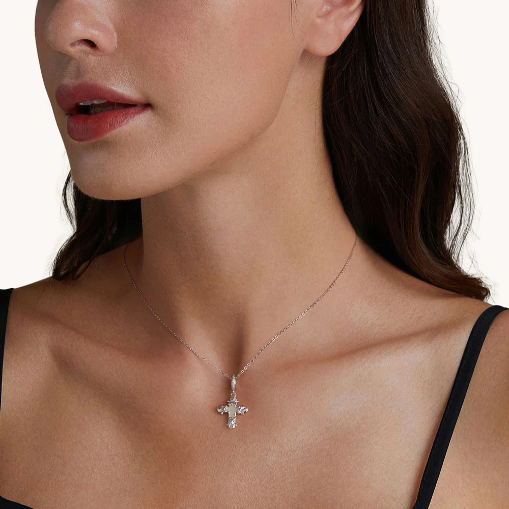 Gnoce Glow-in-the-Dark Retro Cross Pendant Dangle Charm - Image 6