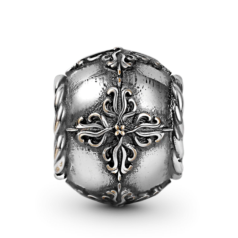 Retro Style Men's Charm Bead Sterling Siver fit Men's Bracelet Jewelry for Men