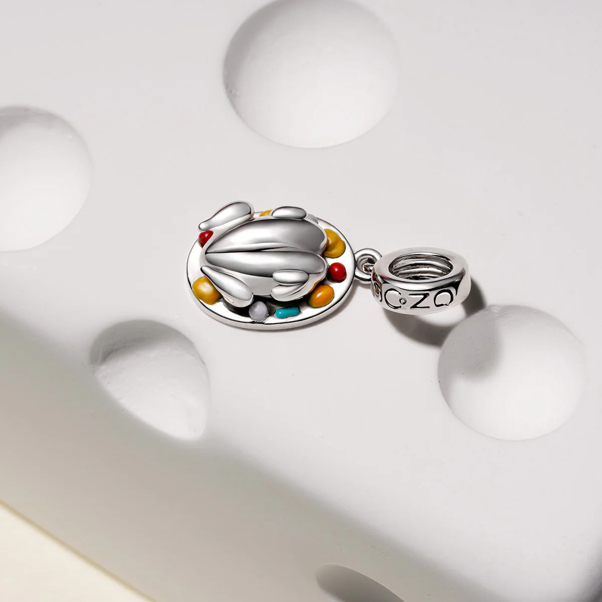 Gnoce Thanksgiving Roast Turkey Charm Platinum-plated Silver Blend - Image 3