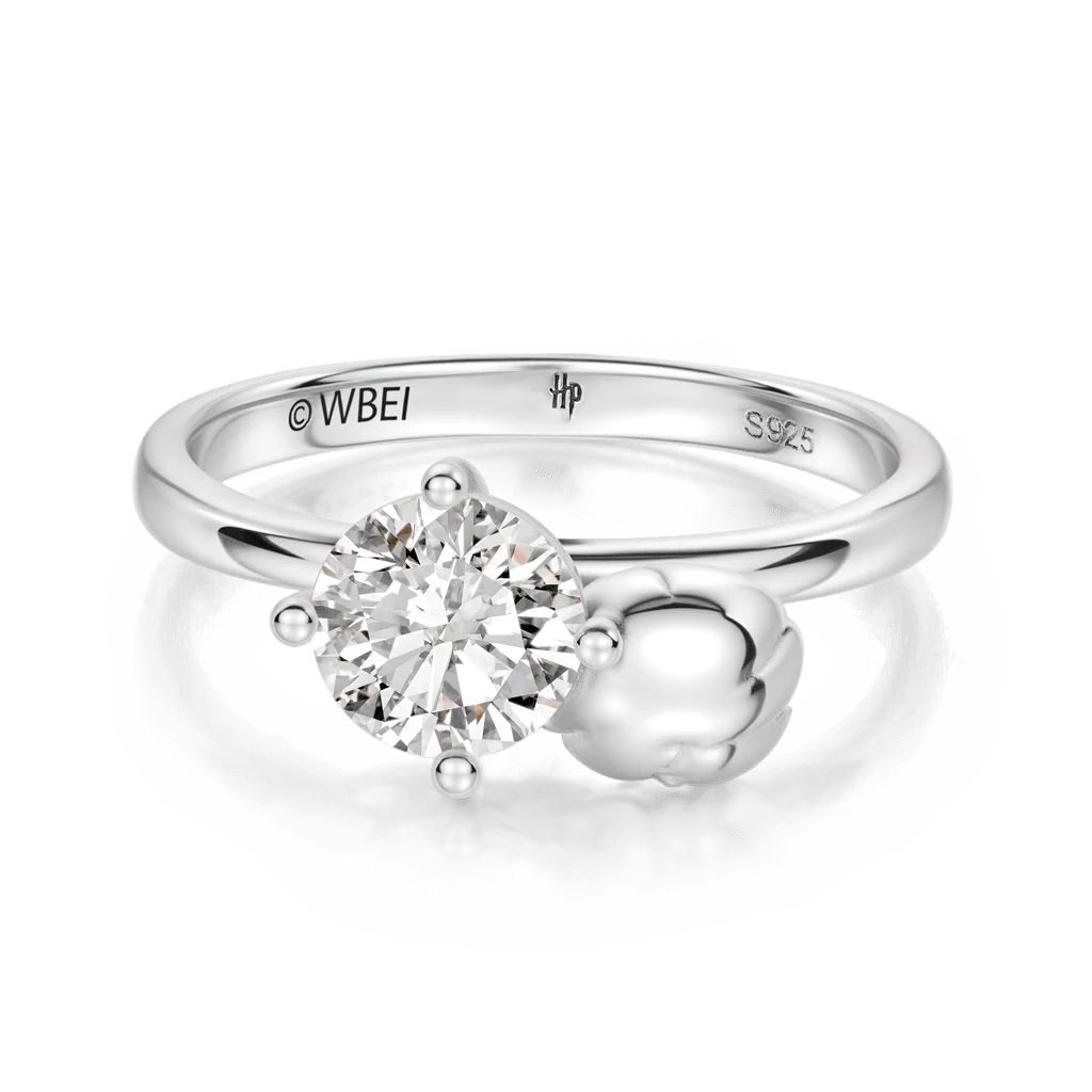 Gnoce Harry Potter Ron Weasley Embraces Moissanite Round Cut Ring - Image 3