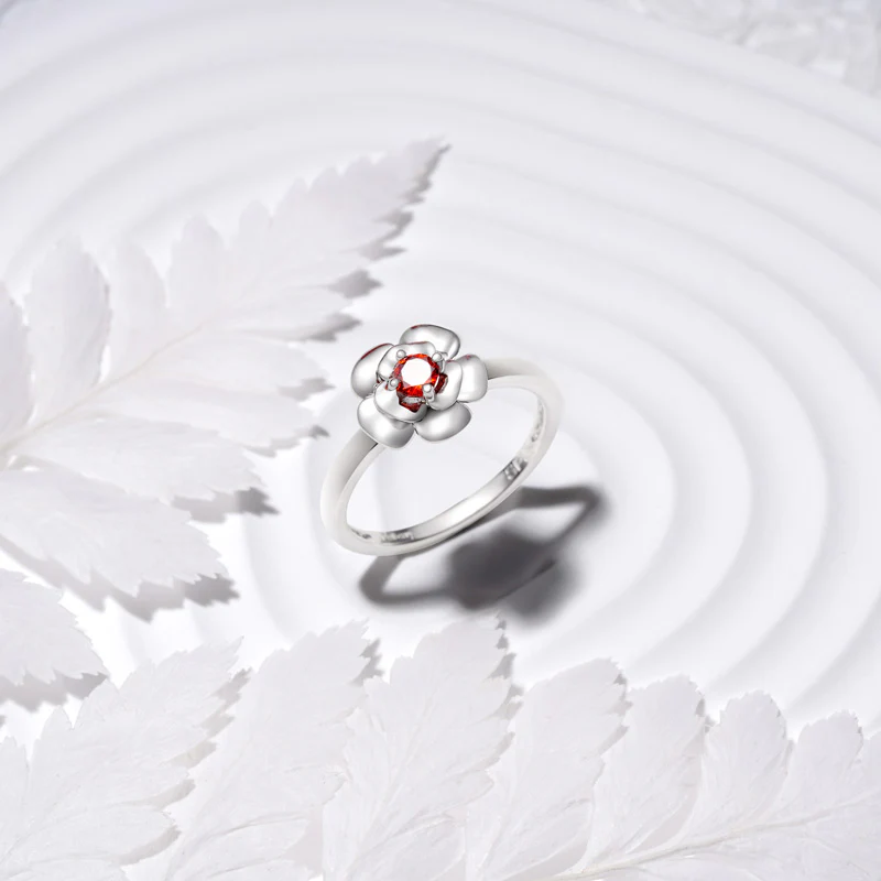 Gnoce Lucky Rose Birthstone Ring - Image 4