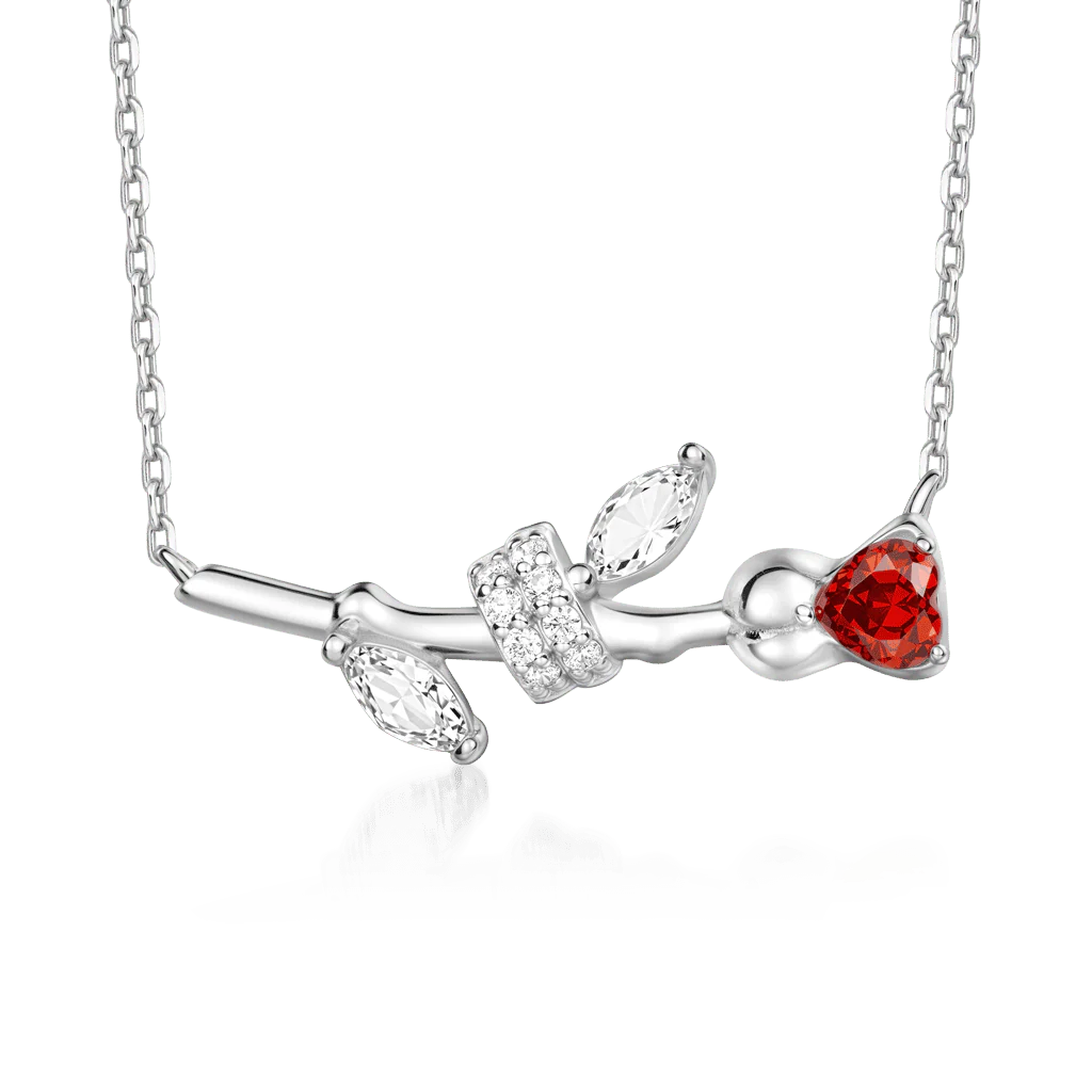 Gnoce Elegant Rose Flower Necklace