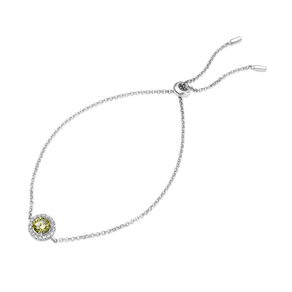 Gnoce Round Cut Adjustable Chain Bracelet - Image 3