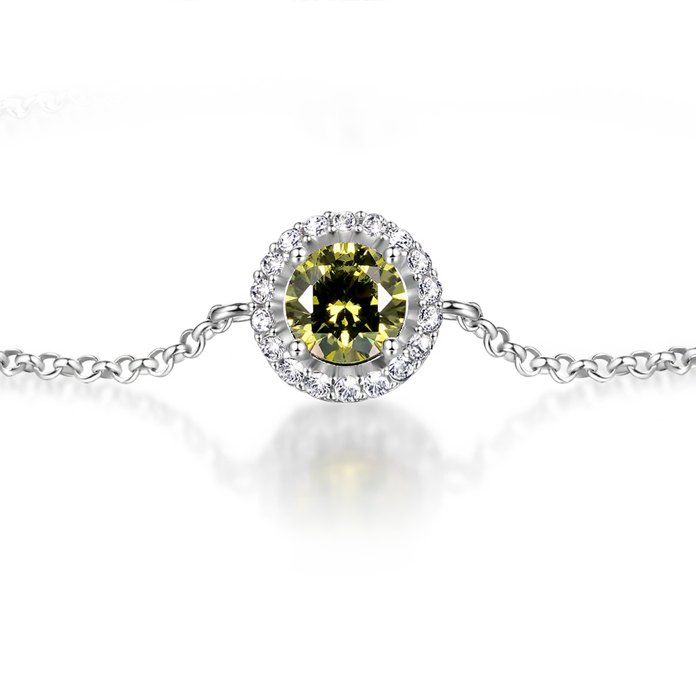 Gnoce Round Cut Adjustable Chain Bracelet - Image 4