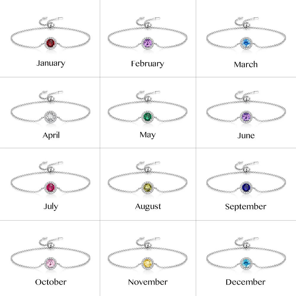 Gnoce Round Cut Adjustable Chain Bracelet - Image 5
