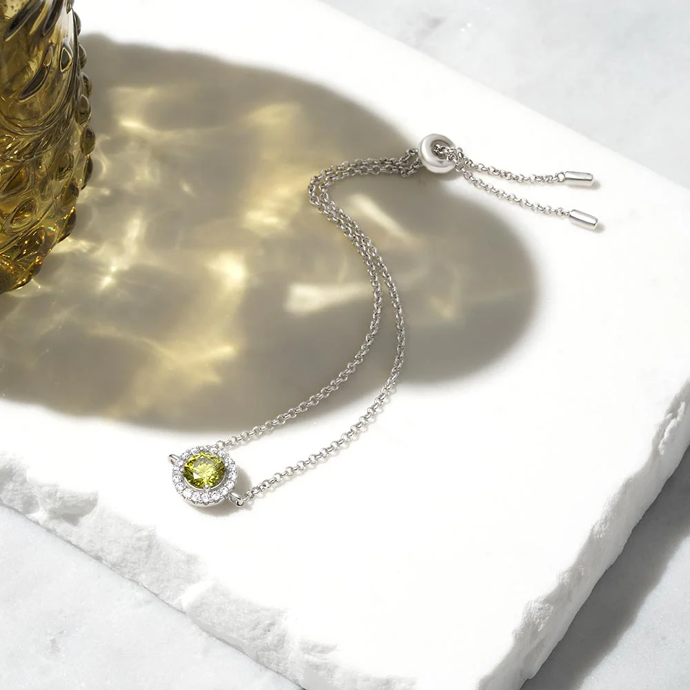 Gnoce Round Cut Adjustable Chain Bracelet - Image 6