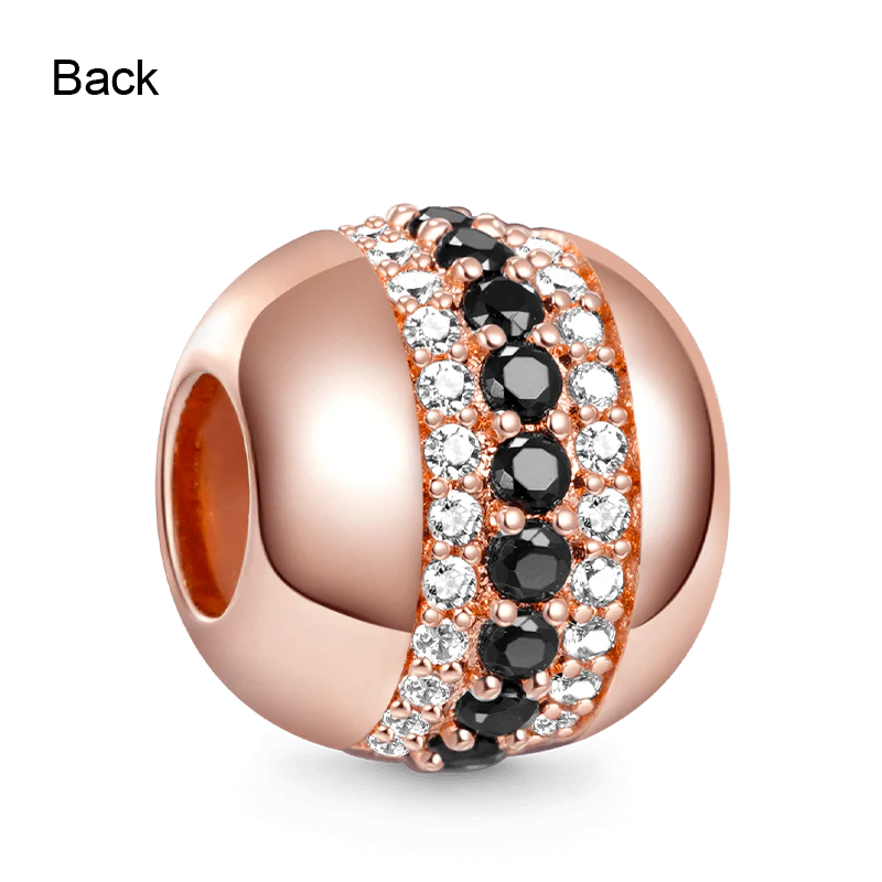Gnoce Round-shape Stopper Charm Platinum-plated Silver Blend - Image 2