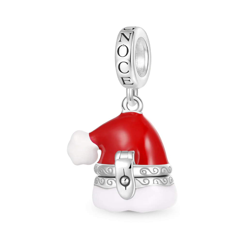 Gnoce Openable Santa Hat Elk Charm Platinum-plated Silver Blend - Image 3