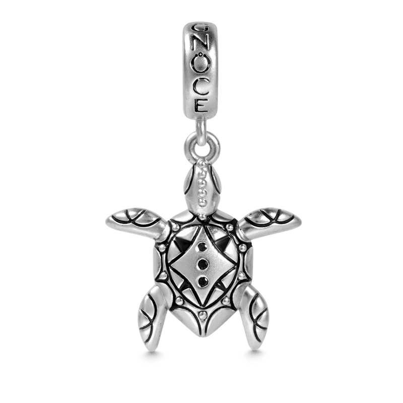 Gnoce Sea Turtle Charm Platinum-plated Silver Blend