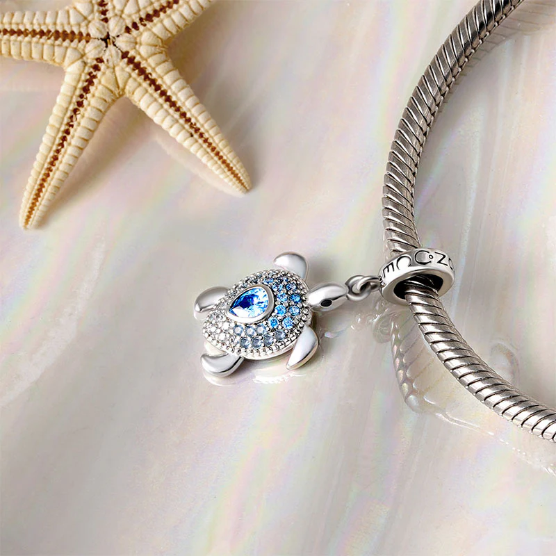 Gnoce Sea Turtle Charm Platinum-plated Silver Blend - Image 3