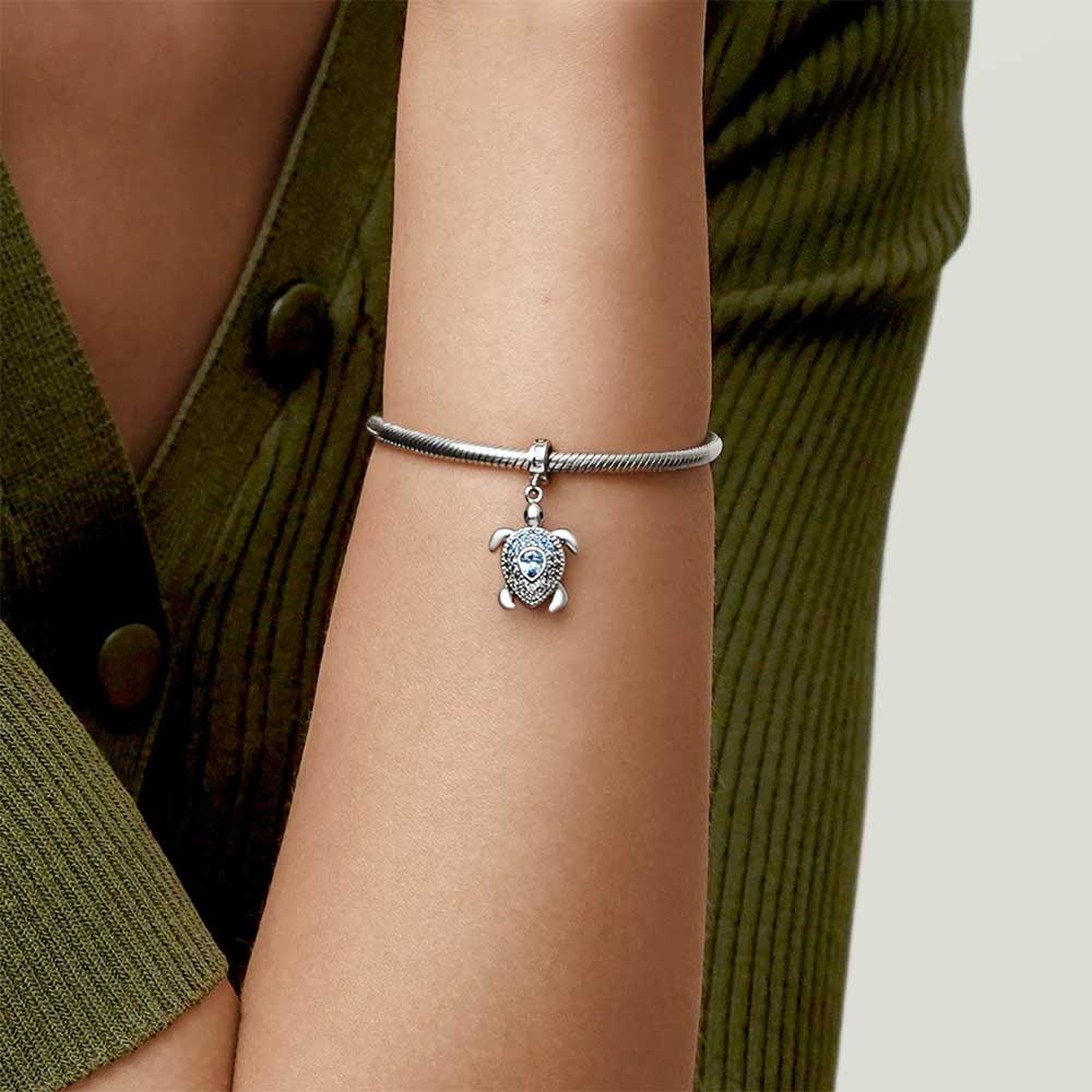 Gnoce Sea Turtle Charm Platinum-plated Silver Blend - Image 5