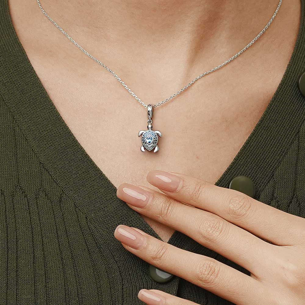 Gnoce Sea Turtle Charm Platinum-plated Silver Blend - Image 7