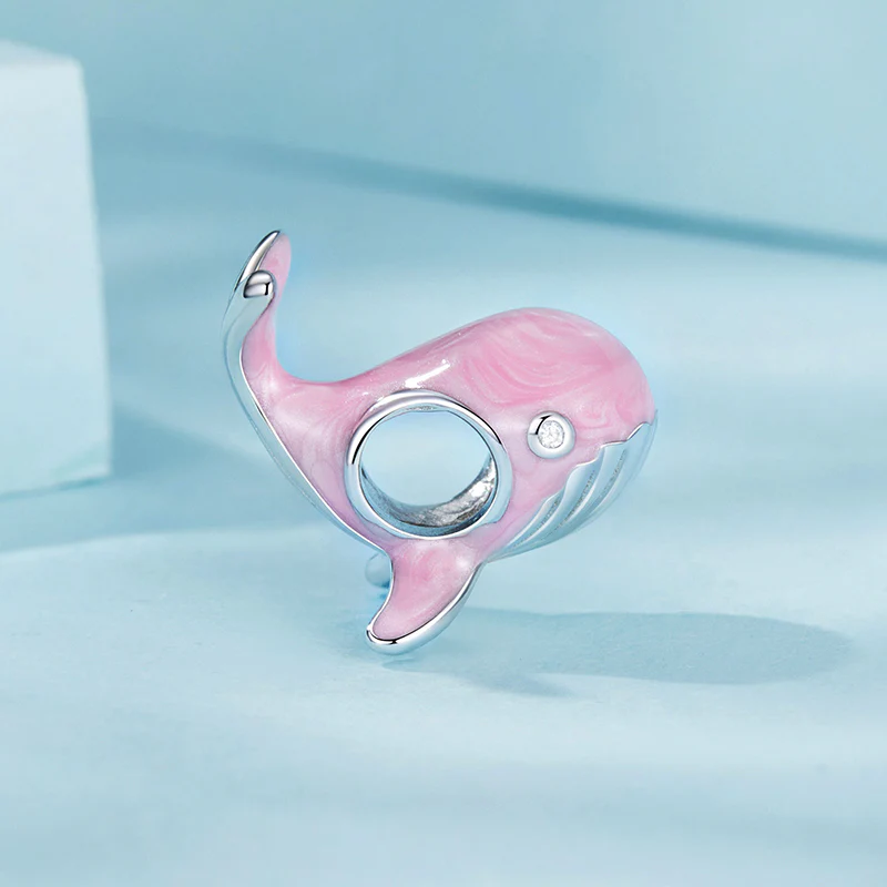 Gnoce Pink Sea Whale Charm - Image 2