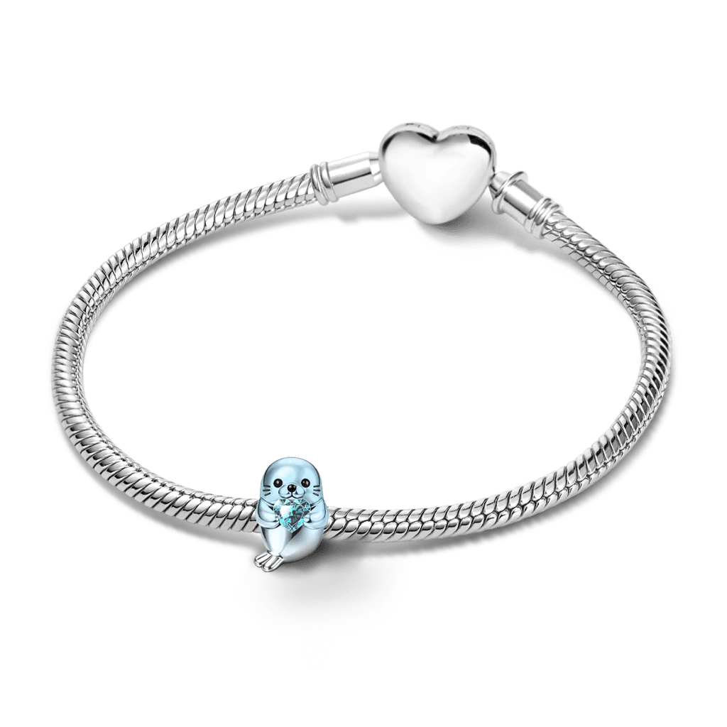Gnoce Seal Embraces Love Birthstone Charm Platinum-plated Silver Blend - Image 3