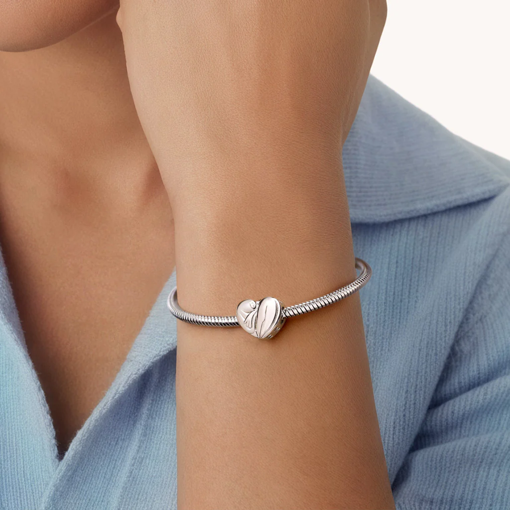 Gnoce Self-Love Heart Photo Charm Platinum-plated Silver Blend - Image 5