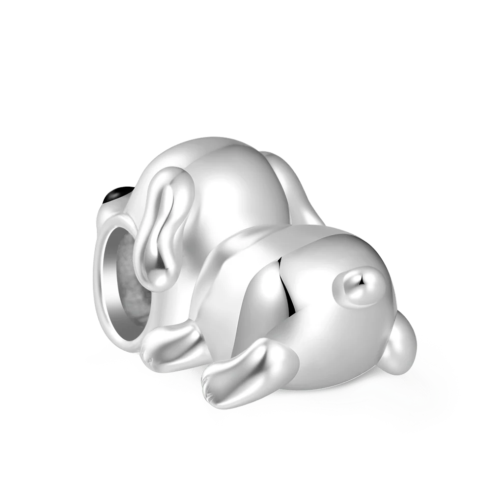 Gnoce Creative Shark Dog Charm Platinum-plated Silver Blend - Image 2