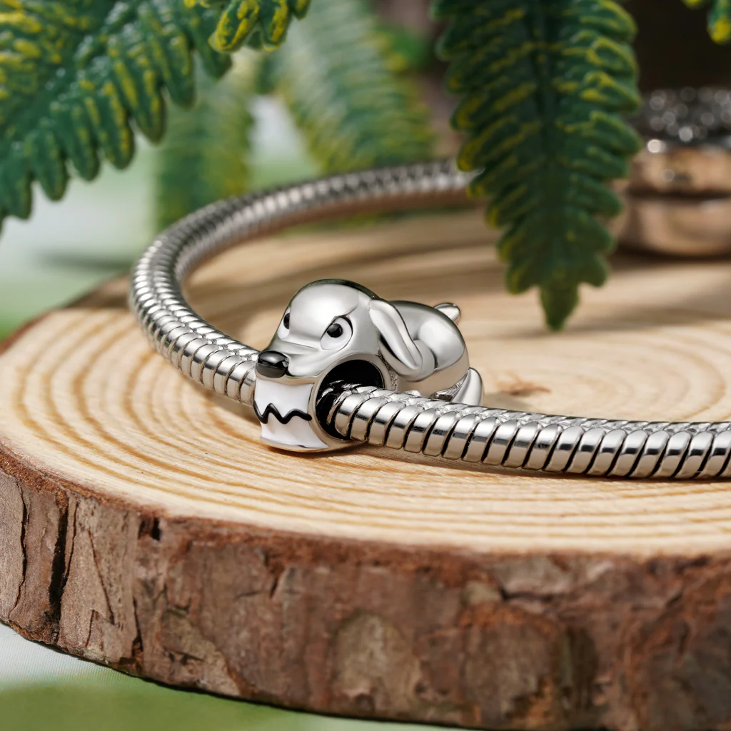 Gnoce Creative Shark Dog Charm Platinum-plated Silver Blend - Image 3