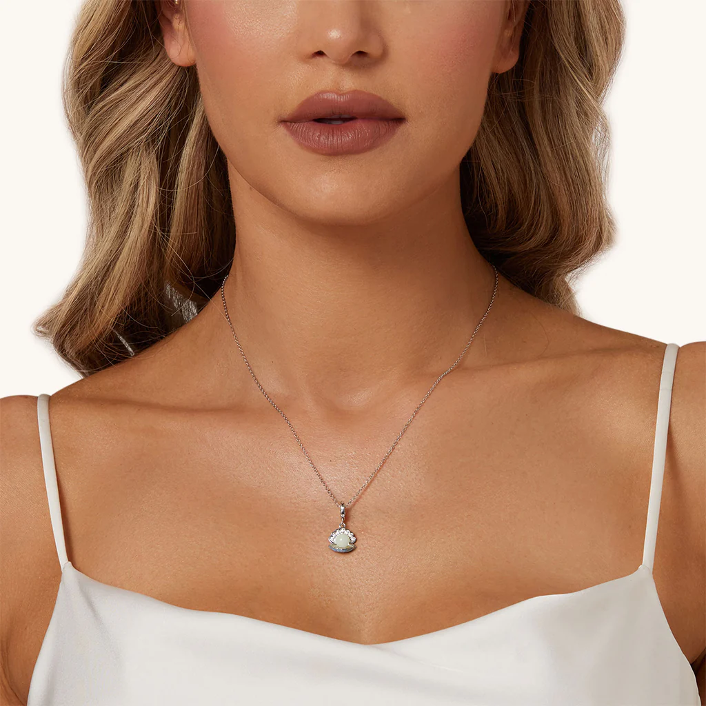 Gnoce Light Blue Shell Glow-in-the-Dark Pendant Dangle Charm - Image 5