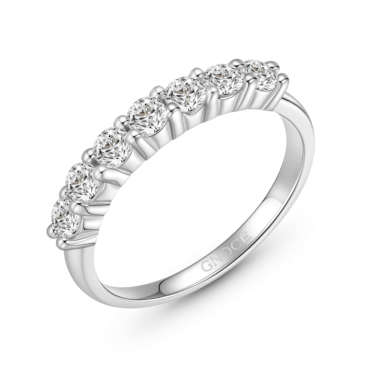 Gnoce Multiple Moissanite Ring Platinum-plated Silver Blend - Image 3