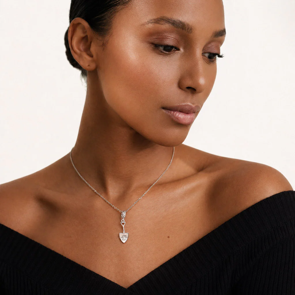 Gnoce  Shovel Engravable Charm Platinum-plated Silver Blend - Image 5