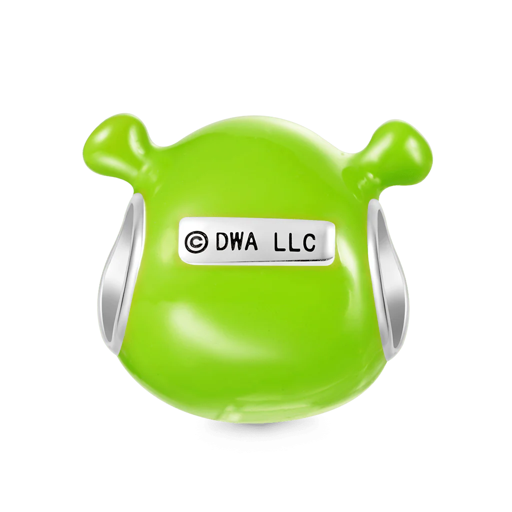 Gnoce Smiling Green-skinned Shrek Head Charm - Image 2