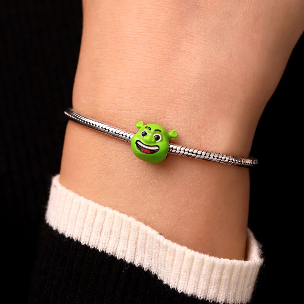 Gnoce Smiling Green-skinned Shrek Head Charm - Image 5