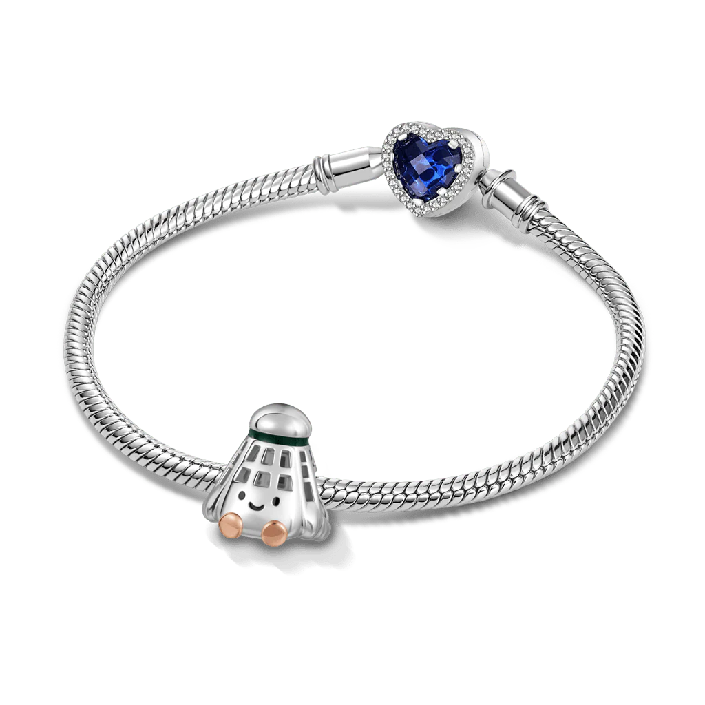 Gnoce Smiling Shuttlecock Charm Platinum-plated Silver Blend - Image 3
