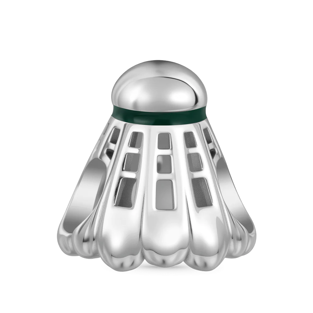 Gnoce Smiling Shuttlecock Charm Platinum-plated Silver Blend - Image 5
