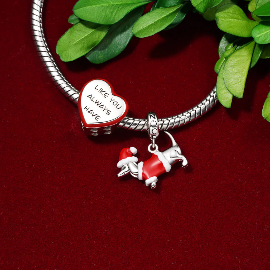 Gnoce Side Hollow Heart Charm Platinum-plated Silver Blend - Image 3