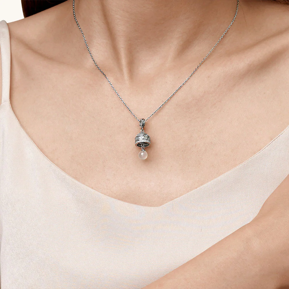 Gnoce Silver Bell Pendant Dangle Charm - Image 7