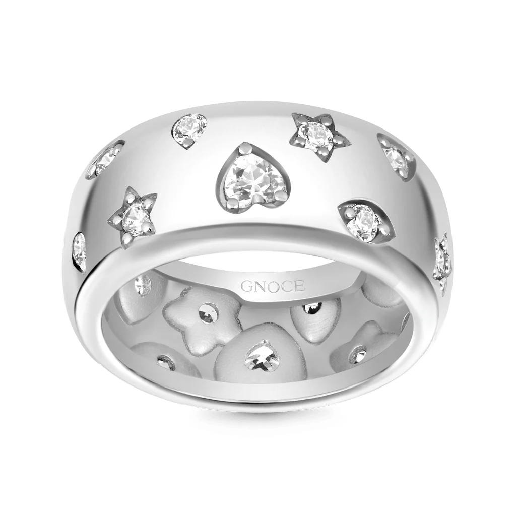 Gnoce Silver Color Mixed Shape Vintage Ring