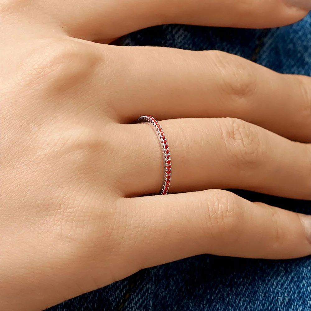 Gnoce Simple Birthstone Ring - Image 5