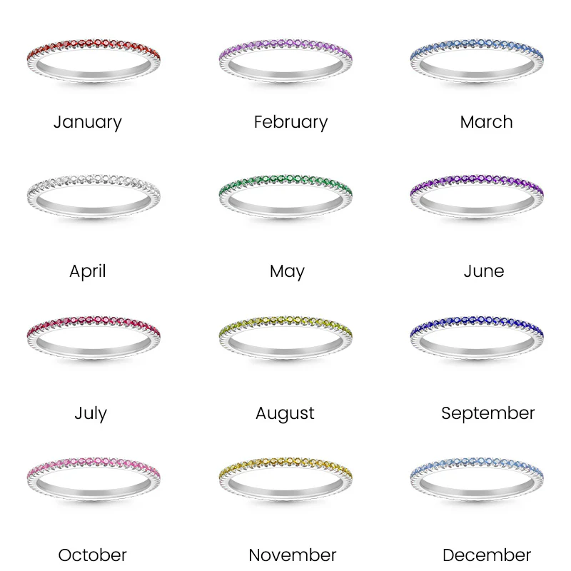 Gnoce Simple Birthstone Ring - Image 6