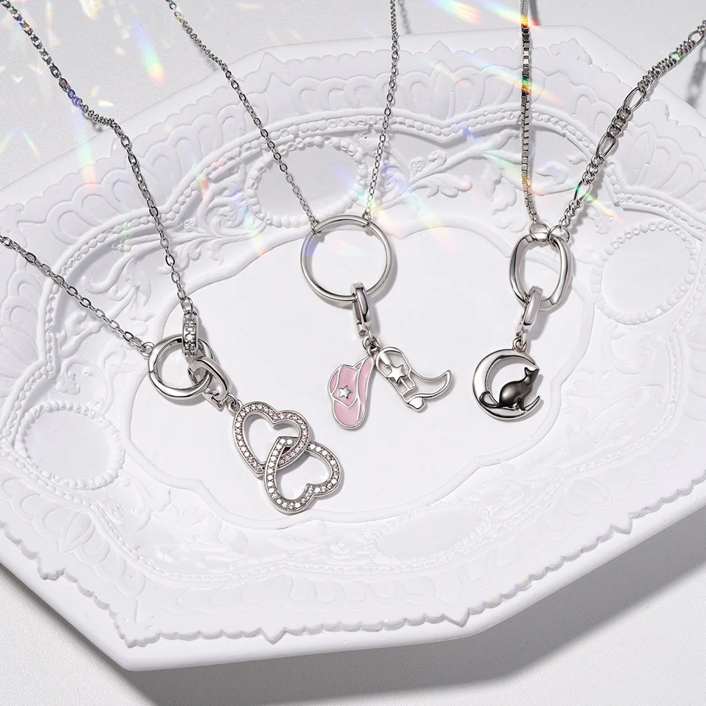 Gnoce Simple Circle Link Necklace - Image 4