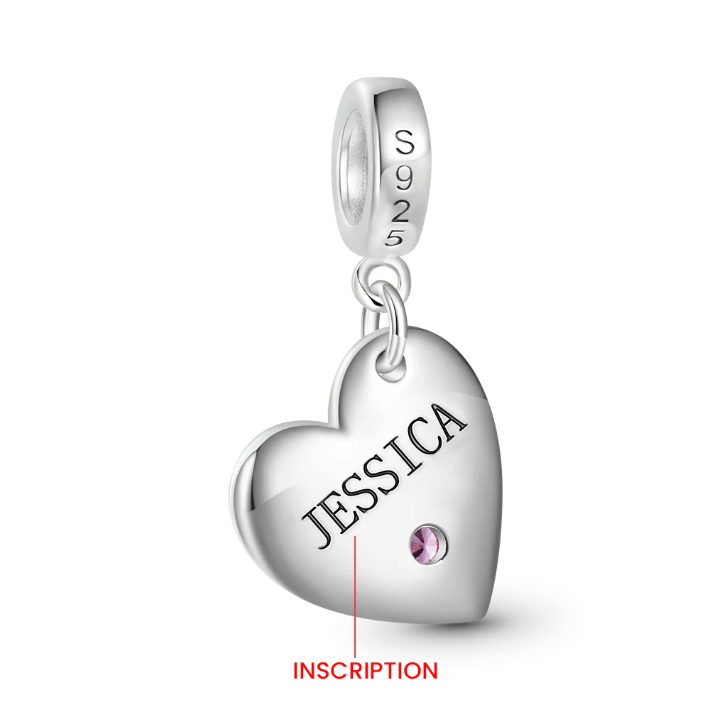 Gnoce SISTER Family Birthstone Charm Platinum-plated Silver Blend - Image 2