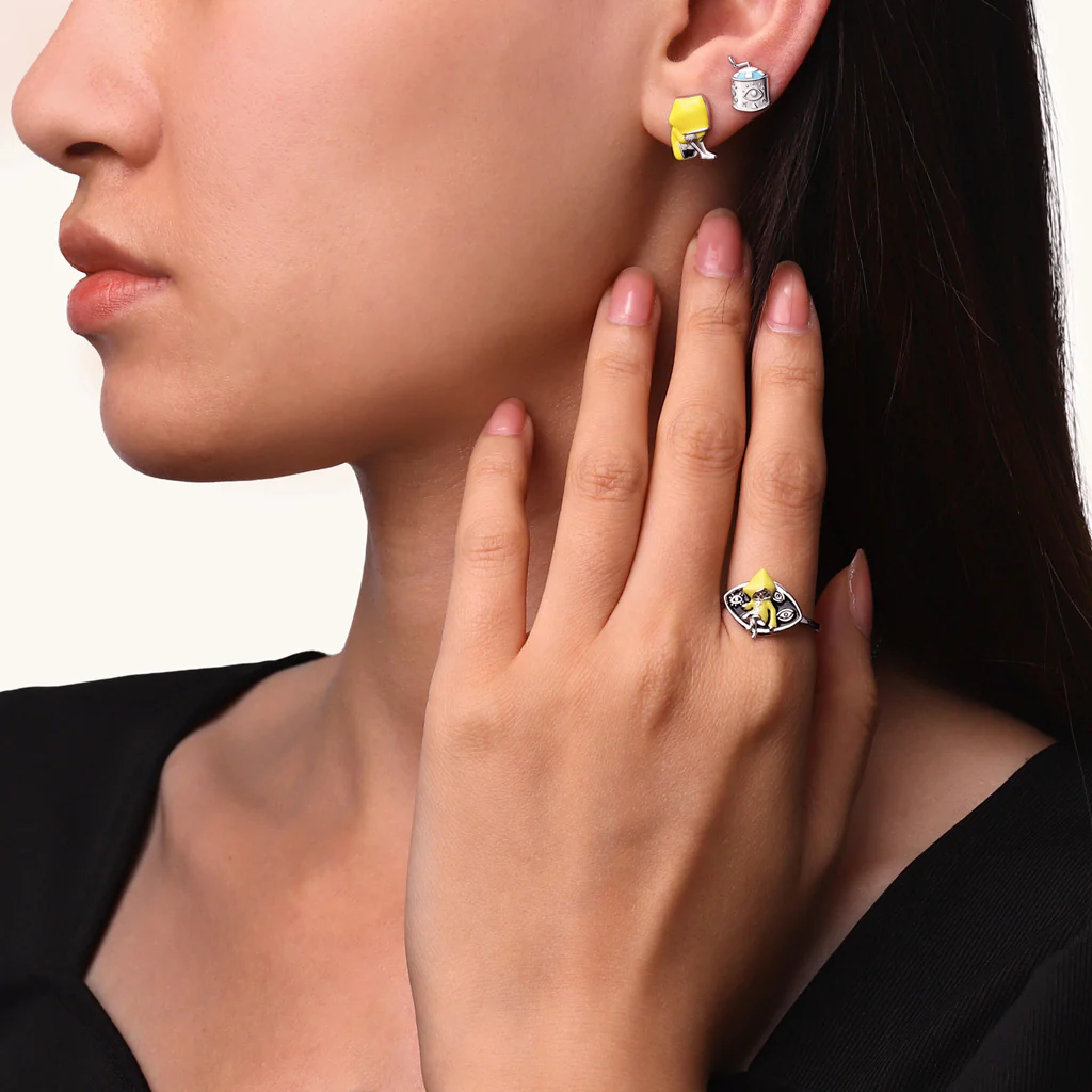 Gnoce Little Nightmares Six Musicbox Stud Earrings - Image 4