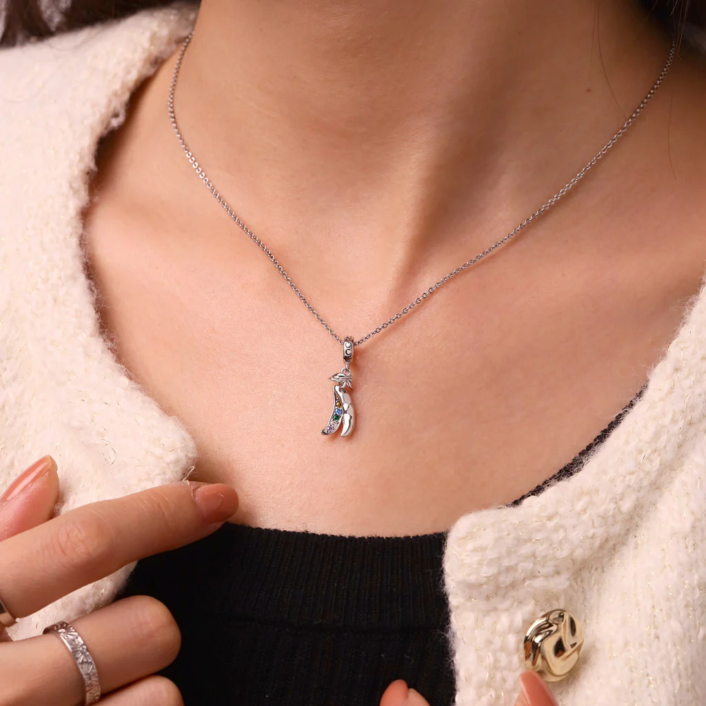 Gnoce Birthstone Six Peas in a Pod Charm Platinum-plated Silver Blend - Image 7
